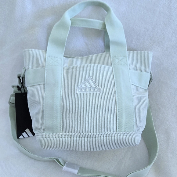 adidas Handbags - Adidas👟 Corduroy Mini Tote In Linen Green💚 - NWT